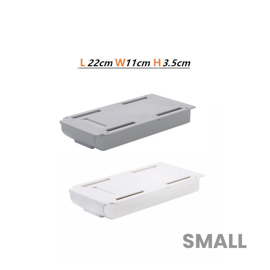 Hidden Desk Underdesk Plastic Pullout Storage Box Pen Holder Desk
