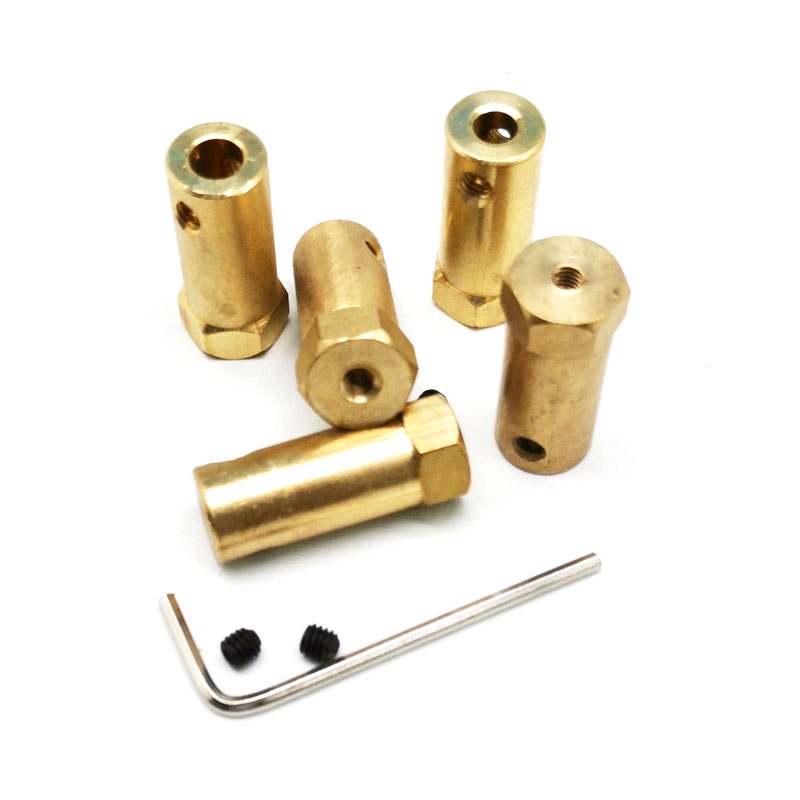 30mm Long Shaft Coupling DC Motor Shaft Connector Robot Copper Rigid