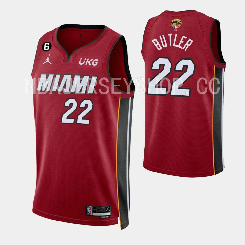 2023/24 Miami Heat BUTLER #22 Red NBA Jerseys 热压