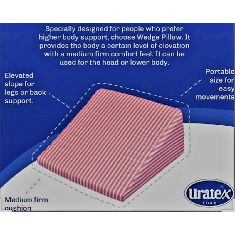 CHEAPEST! Original Uratex Wedge Pillow for Acid Reflux/ less bed