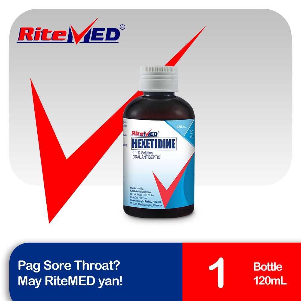 RiteMED Hexetidine 120mL Bottle (Sore Throat Reliever) Lazada PH