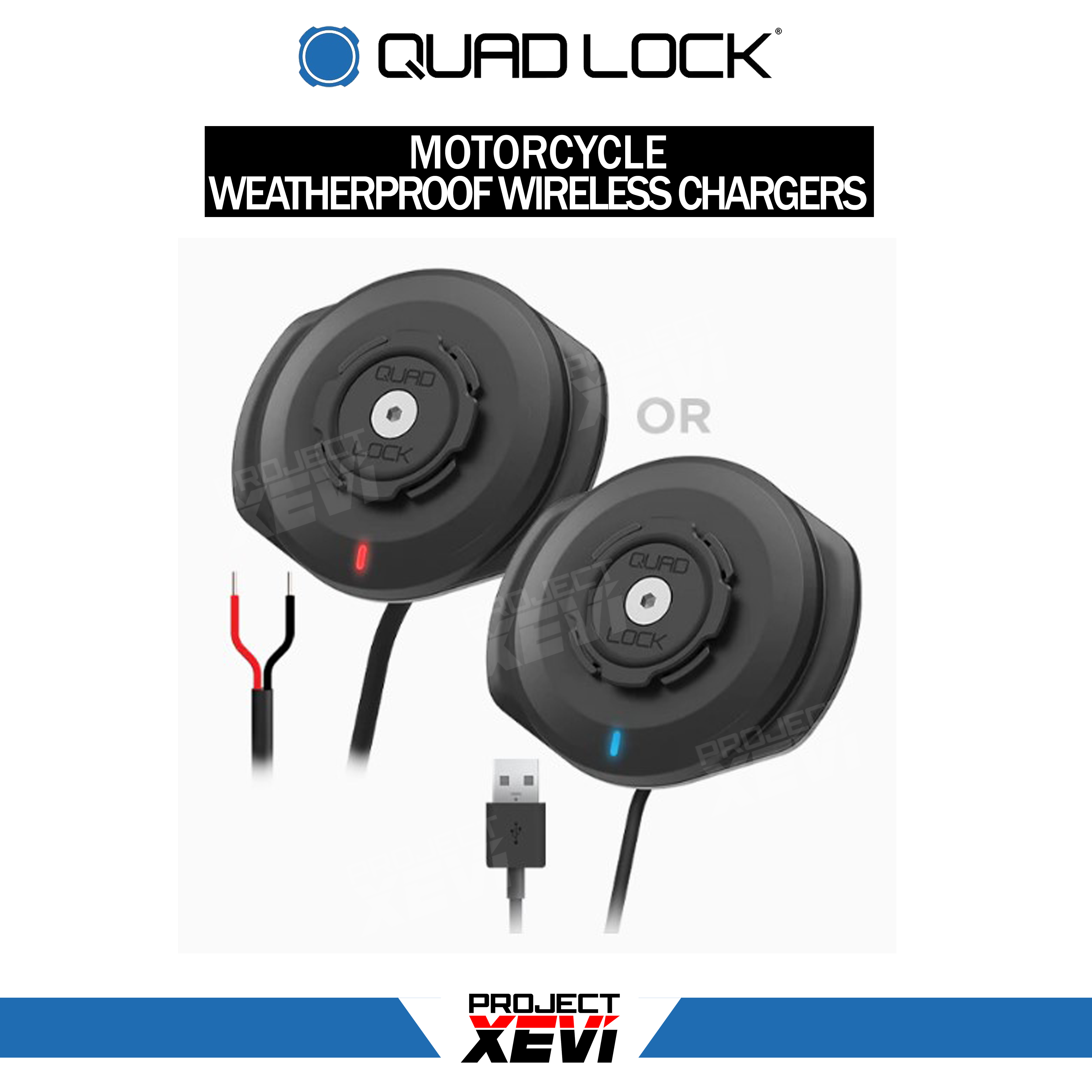 12v 24v Quad Lock Weatherproof Wireless Charging Head