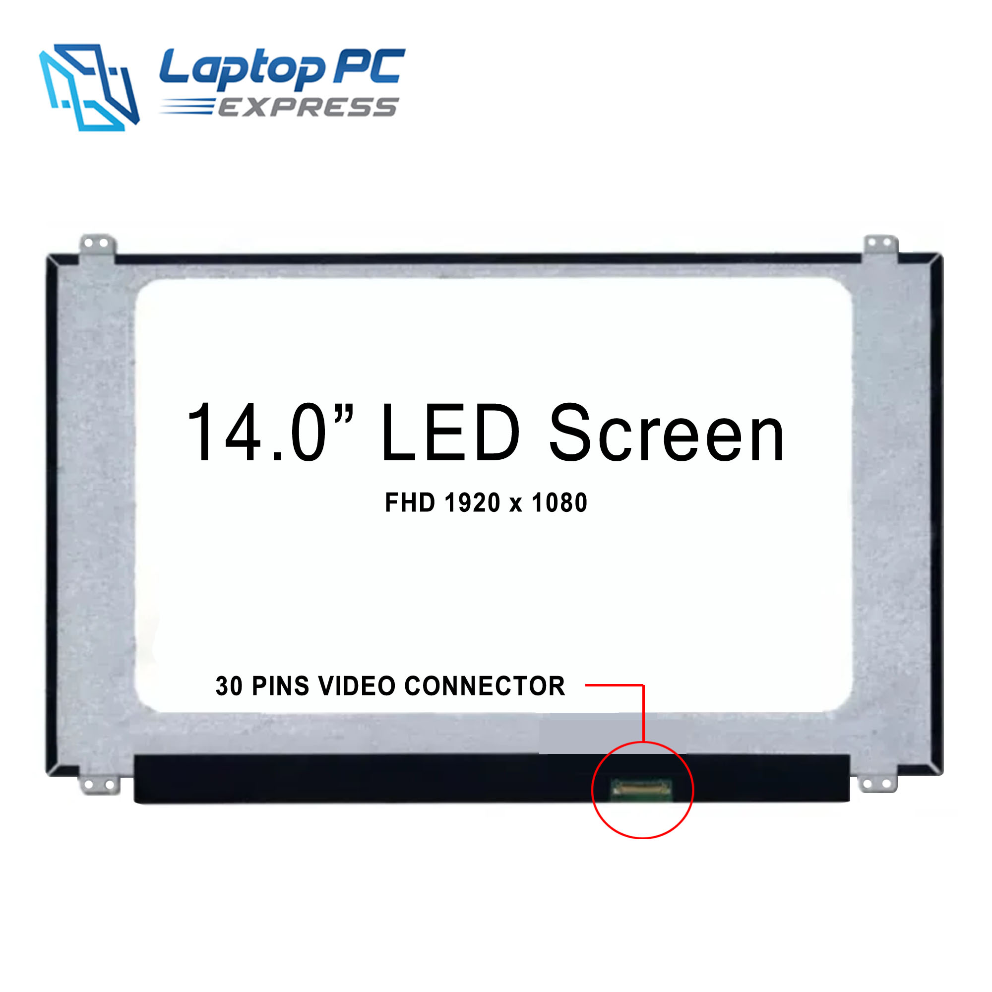 LPCE 14 inch FHD IPS Slim Type 30 Pins Screen Replacement Compatible ...