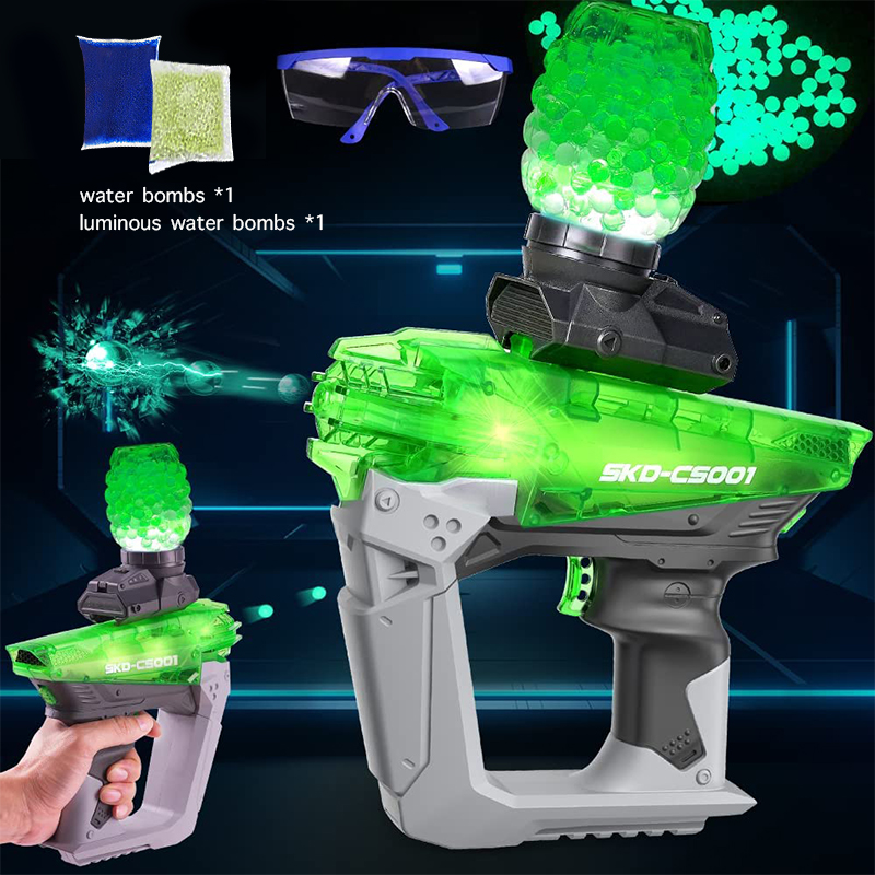 SKD001 Gel Balls Gun Blaster, LED Night Light, Água Beads Ball