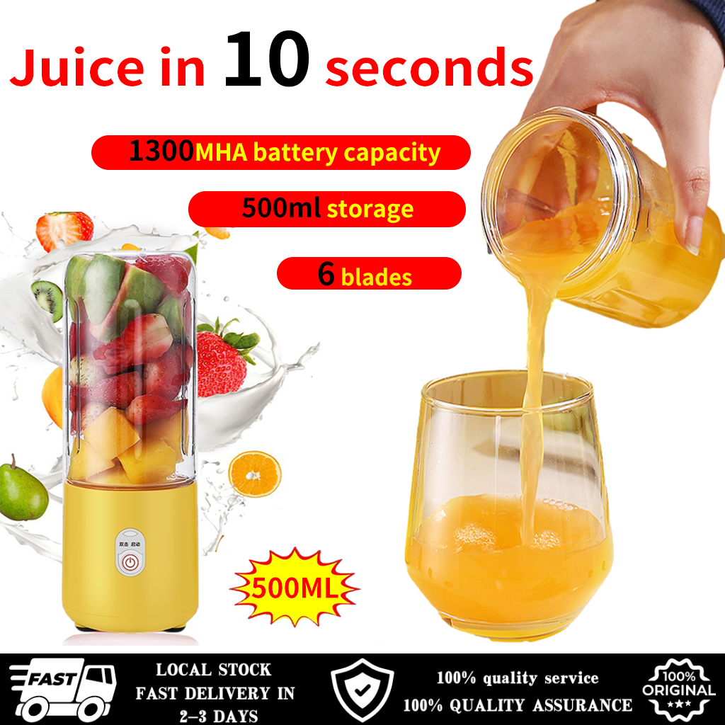 portable juicer blender 500ML electric juicer juicer vegetables fruits
