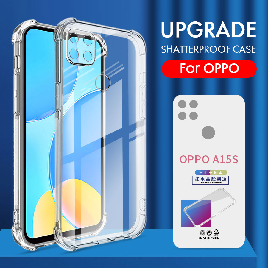 Ốp lưng vỏ điện thoại Trong suốt chống sốc cho OPPO A77s A57 A72 A15s A16k A16e A17K A78 A76 A73 A96 A53 A33 A31 A54 A74 a3S A5S A95 A91 Reno 8T 7 6 5 4 3 2 F11 F9 F5 F7 A9 A1K