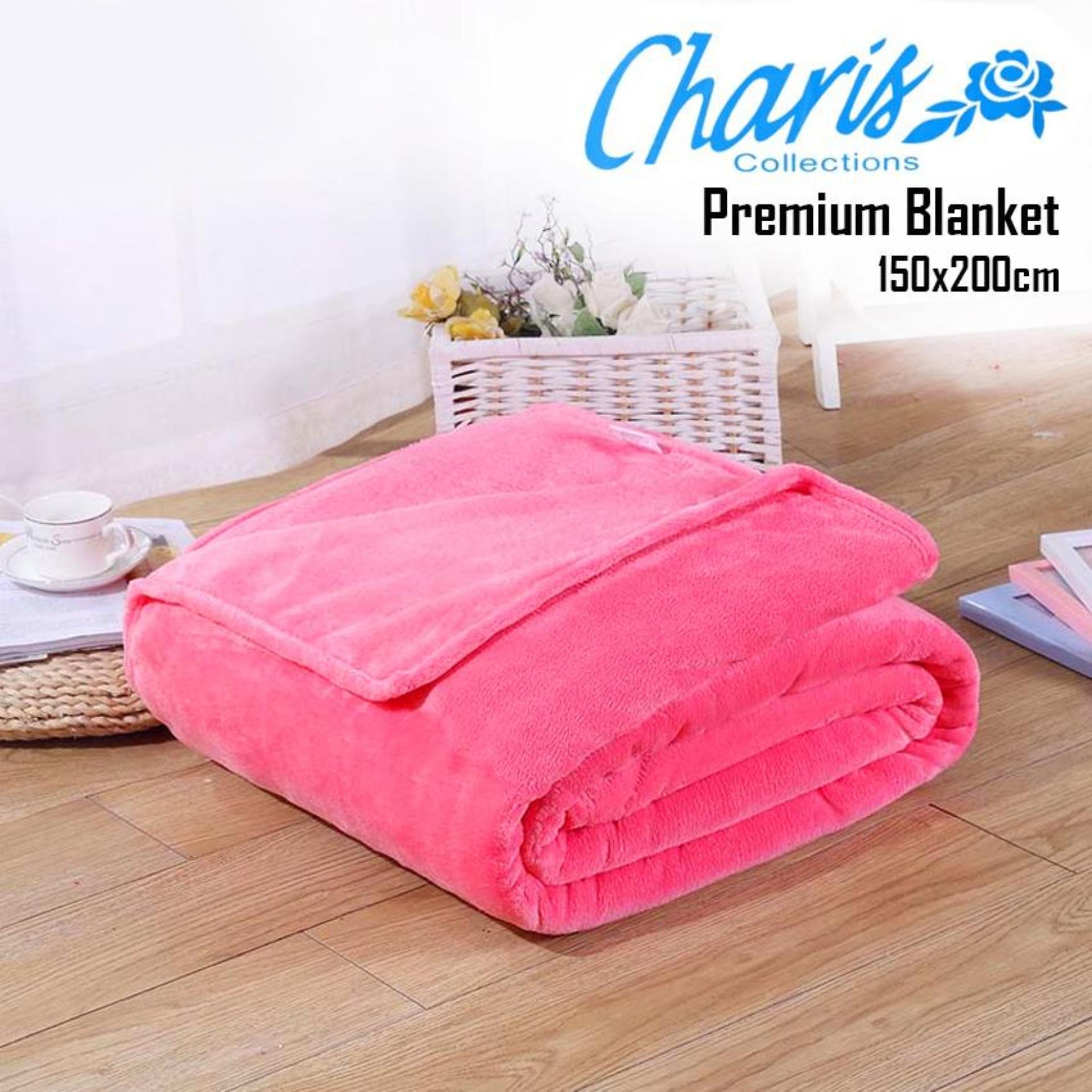 Semi Polar Fleece Blanket Soft Charis Collection Premium Blanket 150x200cm Pink Lazada PH