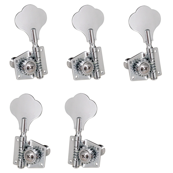 5Pcs Guitar Accessory Vintage Open Bass Guitar Tuning Keys Pegs Machine Heads Tuners for 5 Strings Bass
