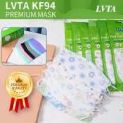Face Mask KF94 Lvta Non-Woven 4 Layer Protection Anti Splash Mask Protection Korean Style Fit Mouth Mask