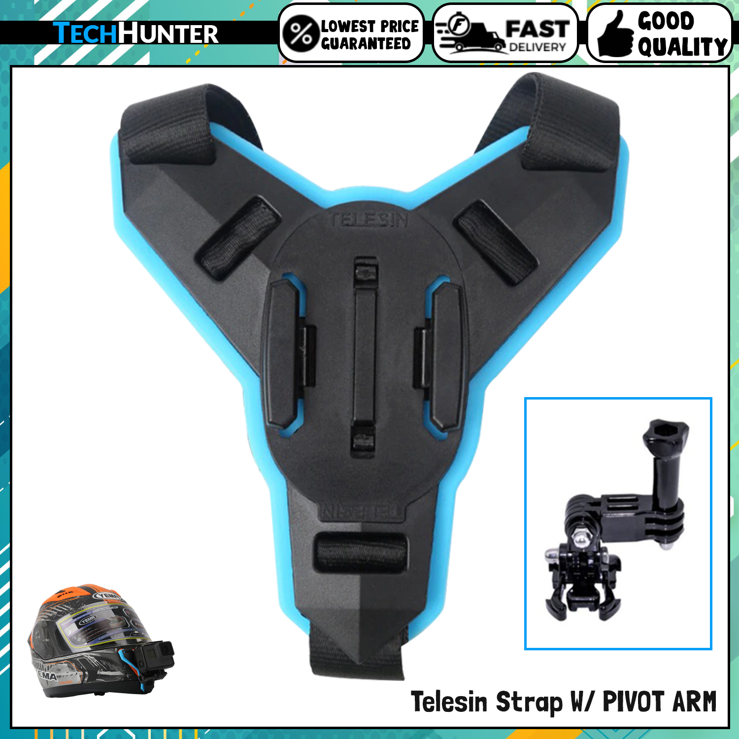 telesin helmet chin mount