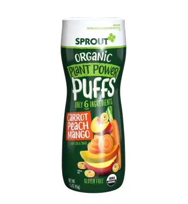 Sprout Organic USA, Plant Power Puffs, Carrot Peach Mango, 1.5 oz (43 g)