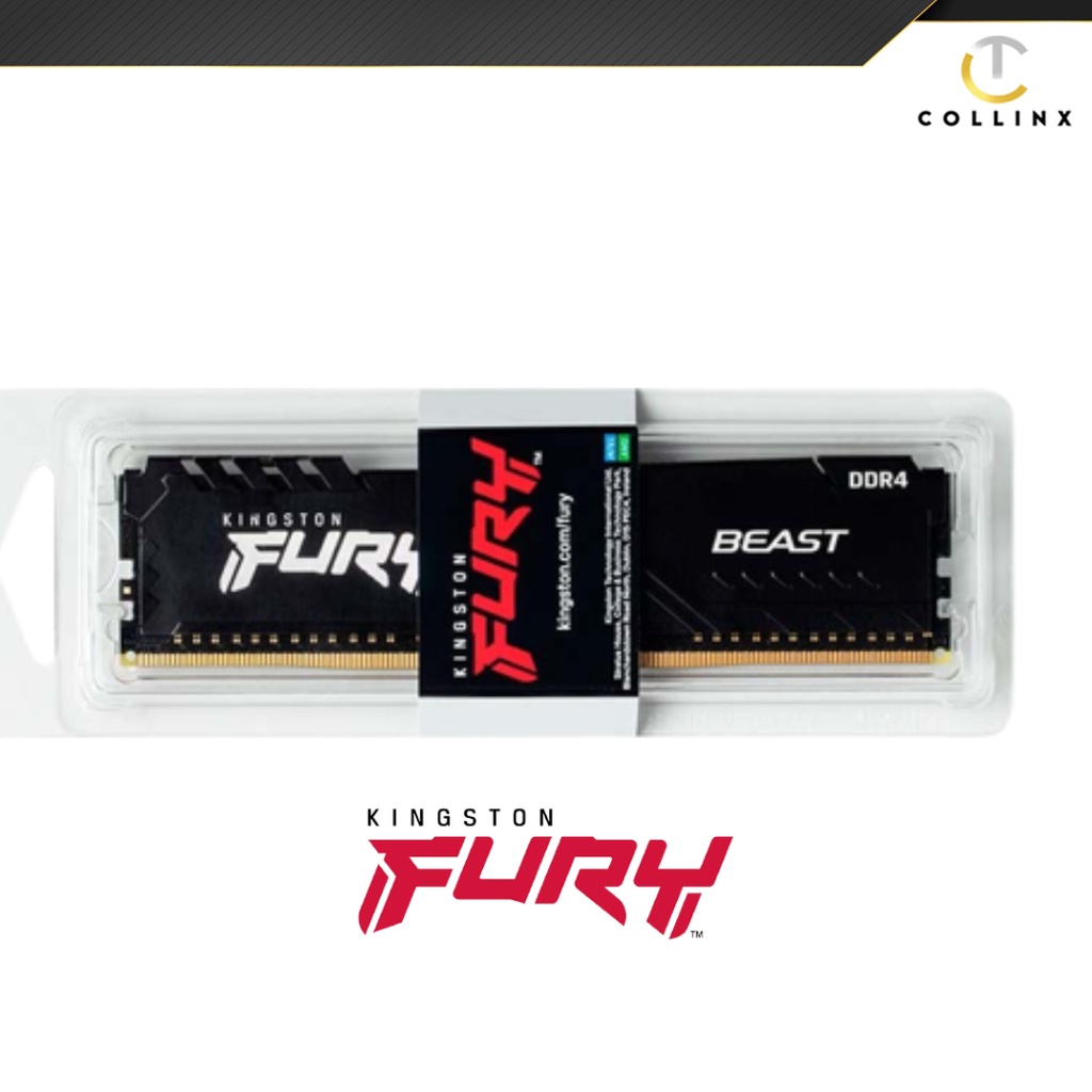 8GB 16GB DDR4 3200MHz Kingston Hyper Fury Beast Gaming RAM High