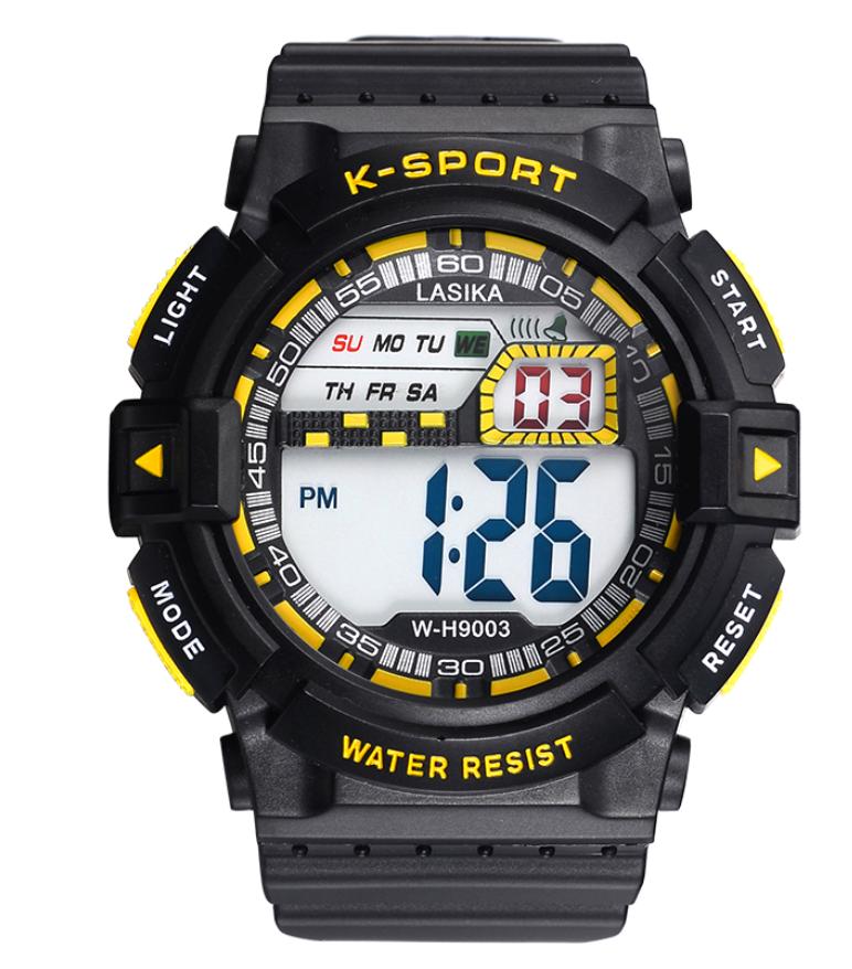 KUNPENG Fashion Waterproof Men's Boy LCD Digital Stopwatch Date Rubber Sport  Wrist Watch Blue, 1 - Walmart.com