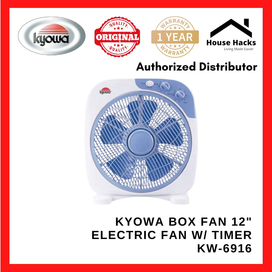 Kyowa Box Fan 12" Electric Fan w/ Timer KW6916 (House Hacks) Lazada PH