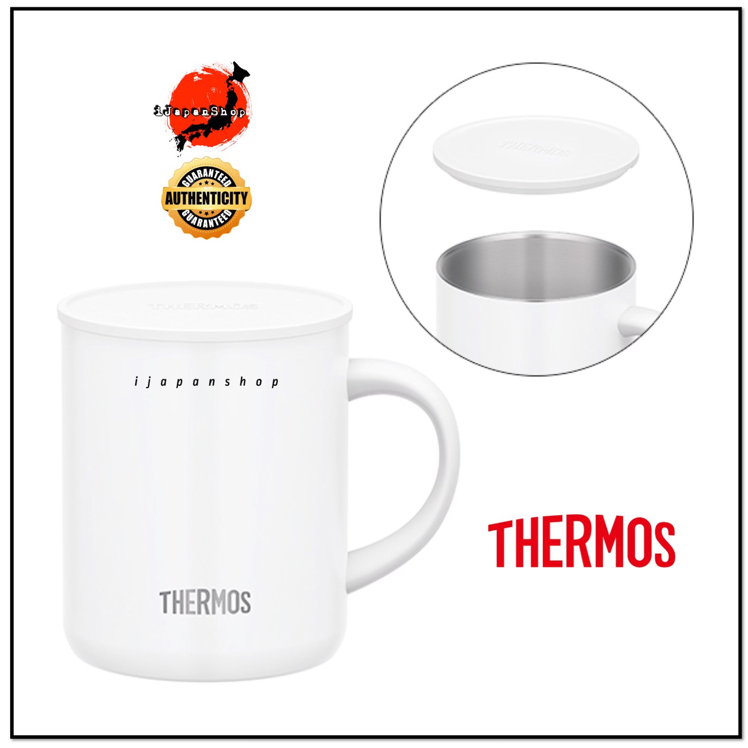 JAPAN THERMOS STAINLESS STEEL VACUUM INSULATED MUG 350MLWHITE Lazada PH