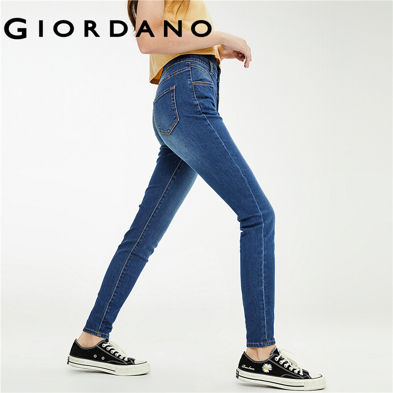 Giordano Women Denim Jeans V Cutting 
