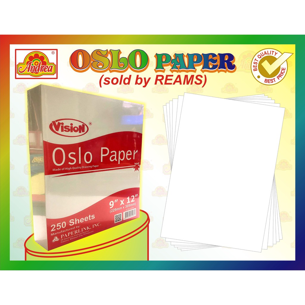 Oslo Paper 25pcs per ream ANDREA Lazada PH