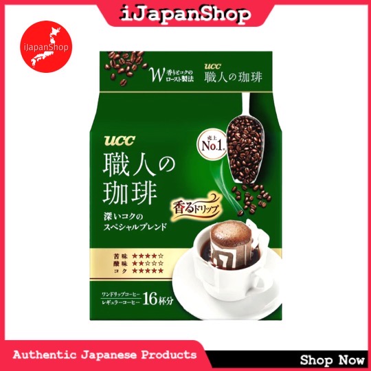 UCC Craftsman's Special Deep Rich Blend Ground Drip Coffee 7 grams x 16