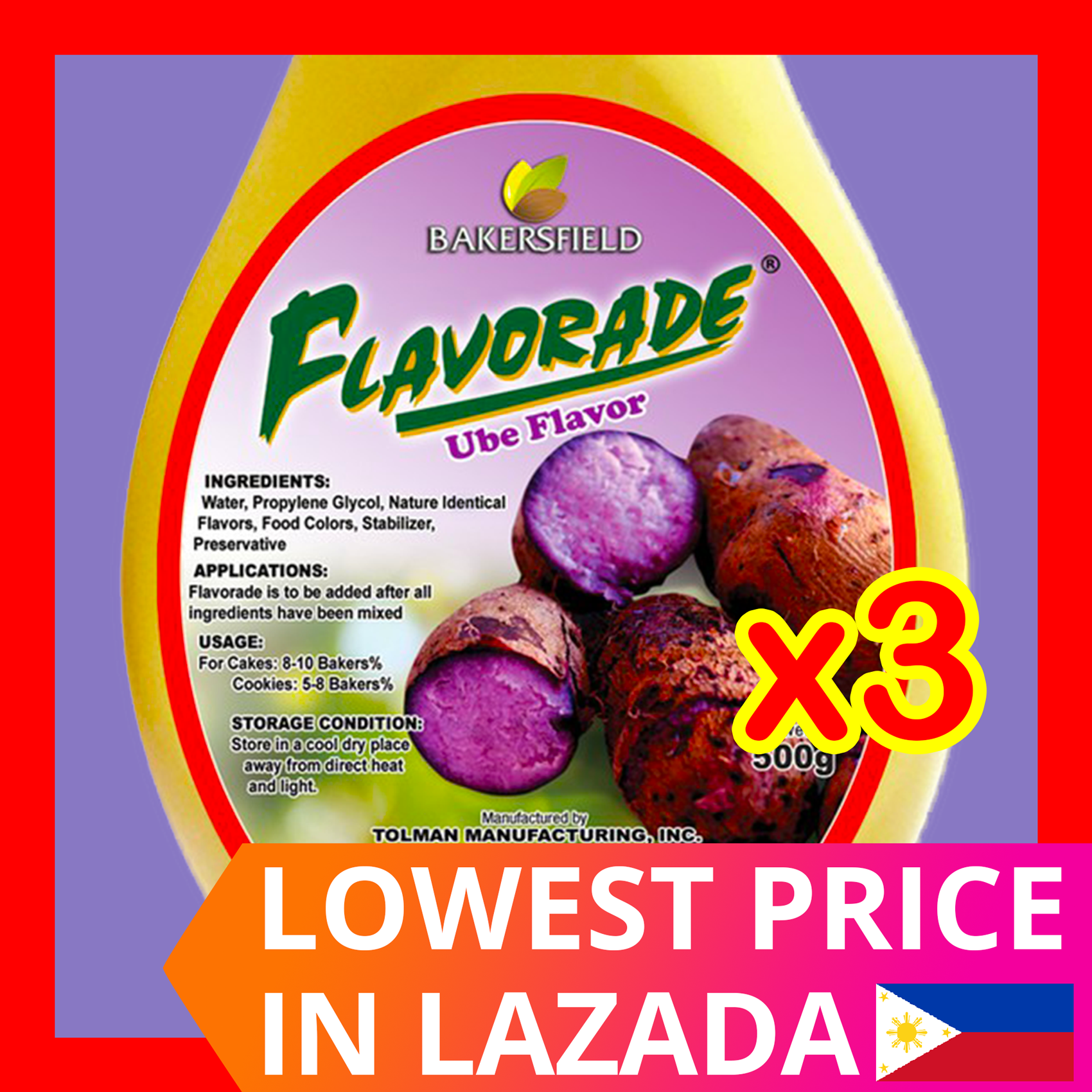 1.5kg UBE FLAVORING Flavorade Violet Bakersfield Ube Food Coloring