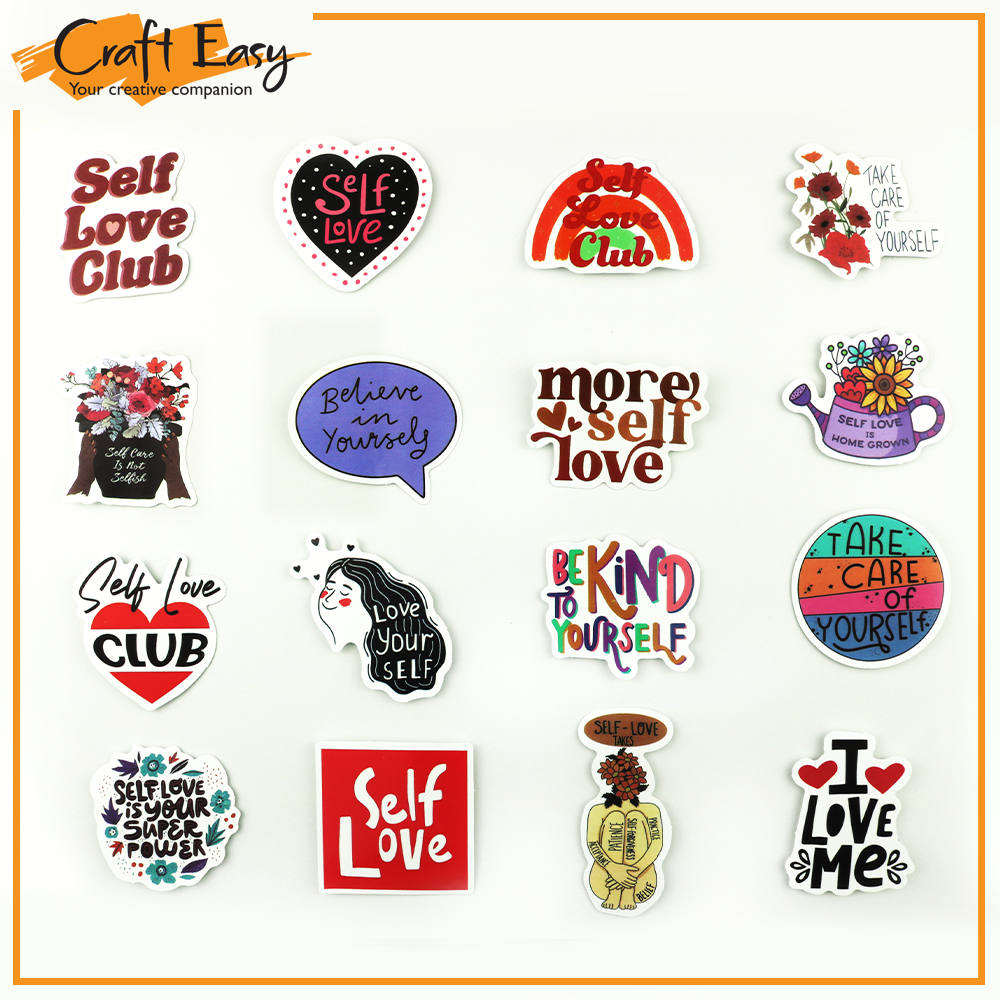 Craft Easy Stickers - Self Love Theme (Assorted - 50 pcs)