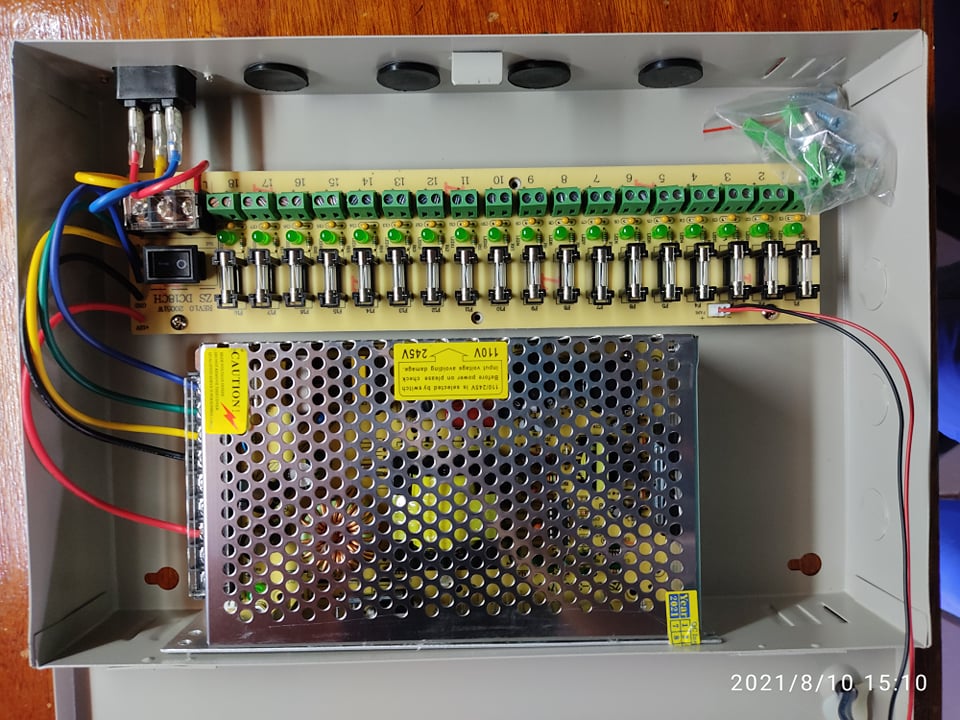 CCTV 16 Channel 20A Fused Centralized Distributed Power Supply With Box