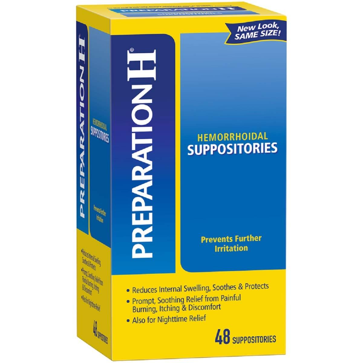 Preparation H Hemorrhoid Symptom Treatment Suppositories, Burning