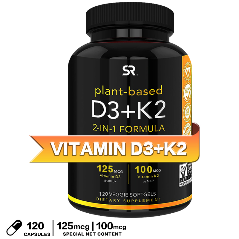Vitamins K2 + D3 To Help Support Calcium Absorption for Strong Bones