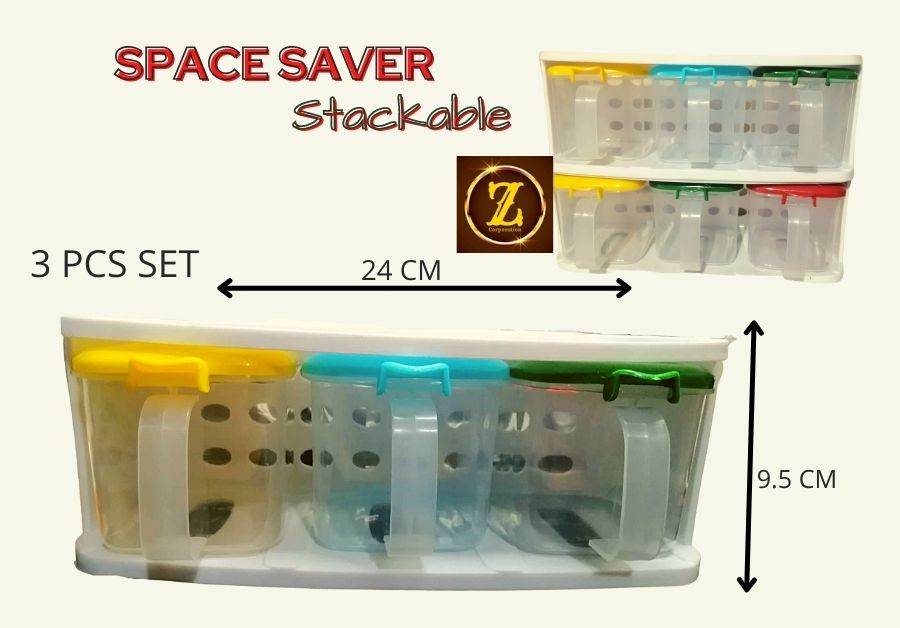 STACKABLE STORAGE FOR CONDIMENTS SPICES RACK SUGAR COFFEE CREAMER MILK SALT ORGANIZER Lazada PH