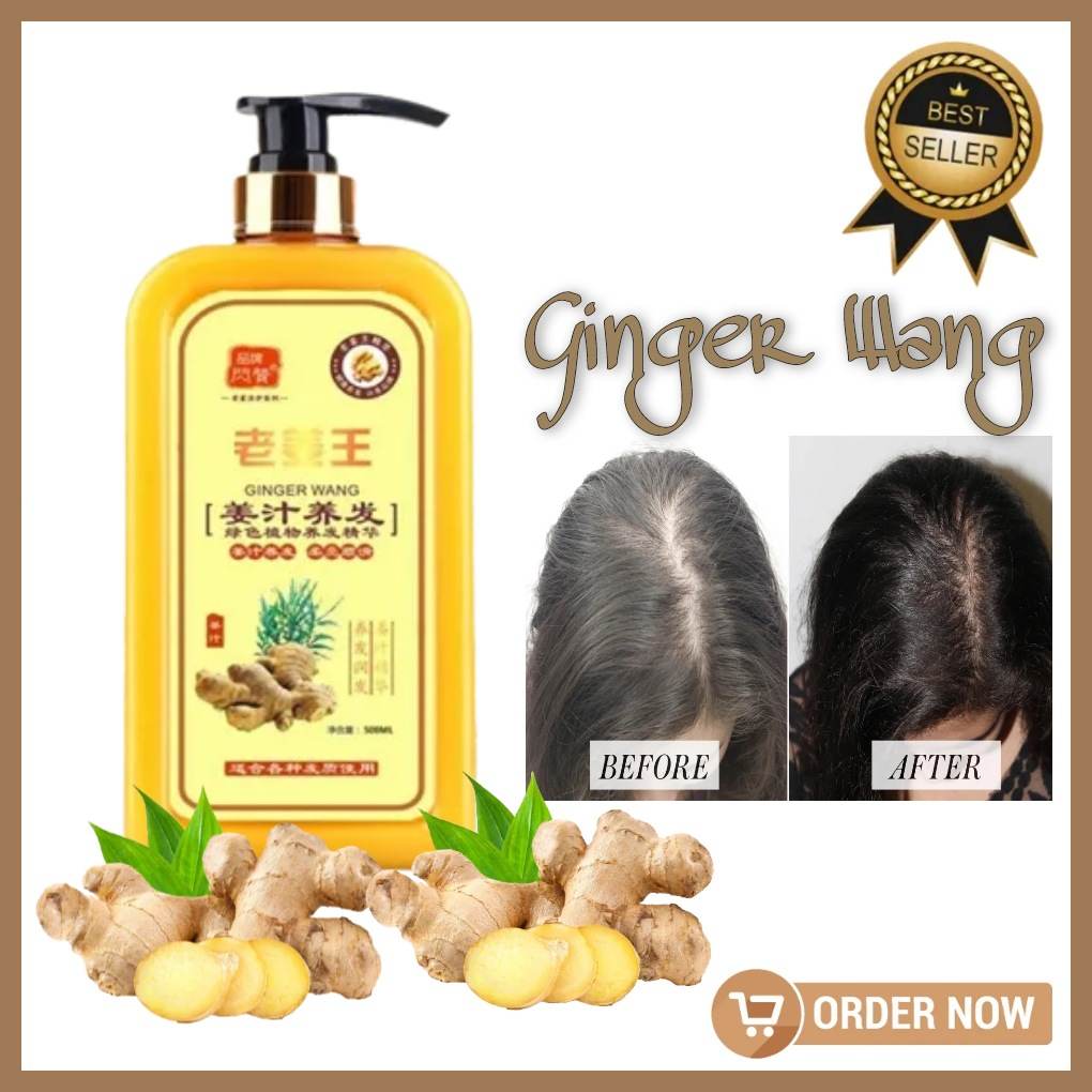 100 Effective & Original Natural Ginger Shampoo for Hair Loss Herbal