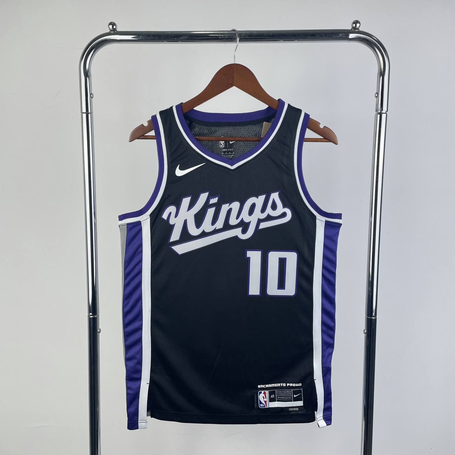 2023/24 Kings SABONIS #10 Black NBA Jerseys 热压