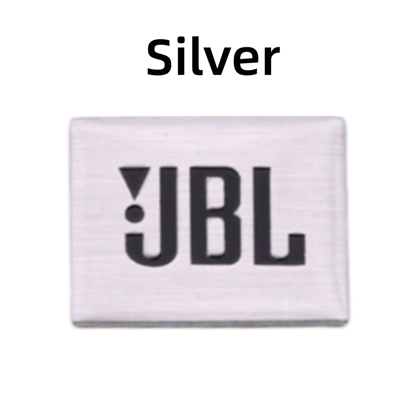 3D Aluminum JBL Sticker Decals Orange/Silver JBL Emblem for Speakers