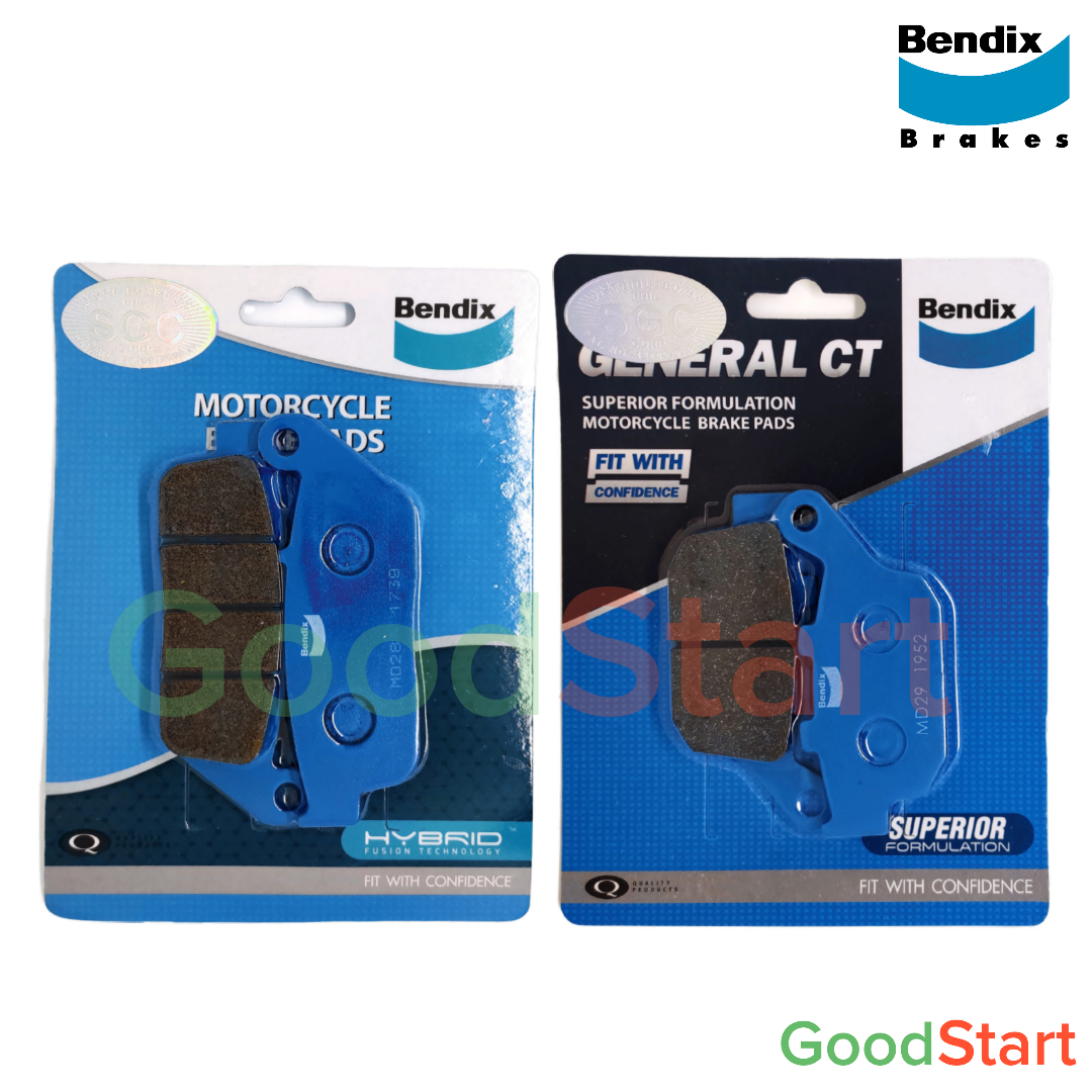 Caltric Front & Rear Brake Pads For Honda CB500X, CB500F 2013-2020 - Semi-Metallic, High Heat