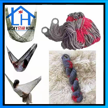 Portable Outdoor Cotton Hammock Single Double Swing Hemp Duyan Rope ...