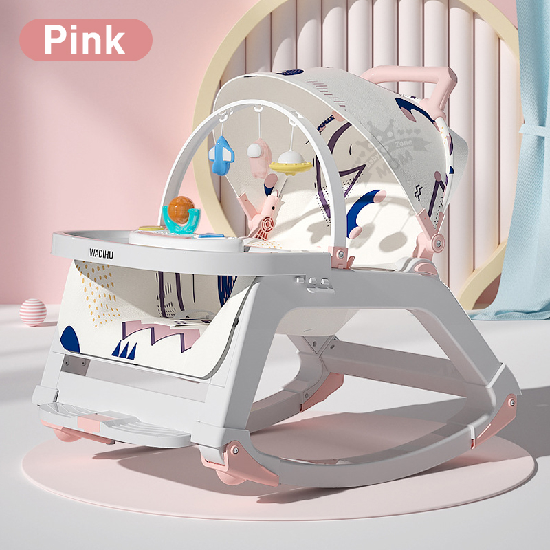 5 in 1 Baby Rocking Chair Rocker Bouncer Music Multi-function Booster ...