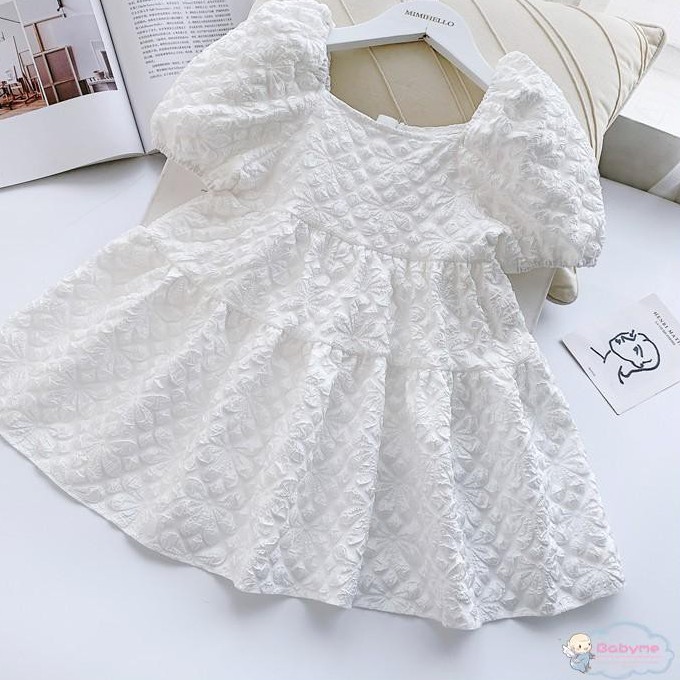 Kids Dress Baby Girl Dresses Summer Fashion Bubble Sleeve Princess Dress  Kids Dress White Dress | Lazada PH