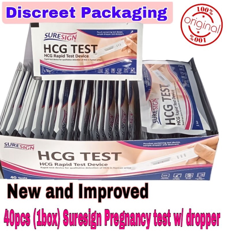 rk456wbzt10 40pcs Suresign Pregnancy Test w/ Dropper (1box) sealed and