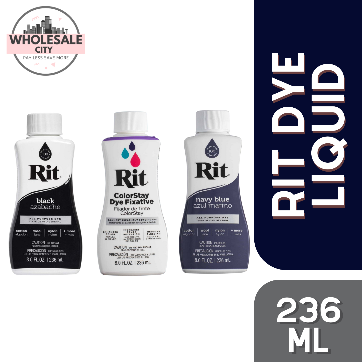 Rit, Black Purpose Powder Dye, 1-1/8 oz