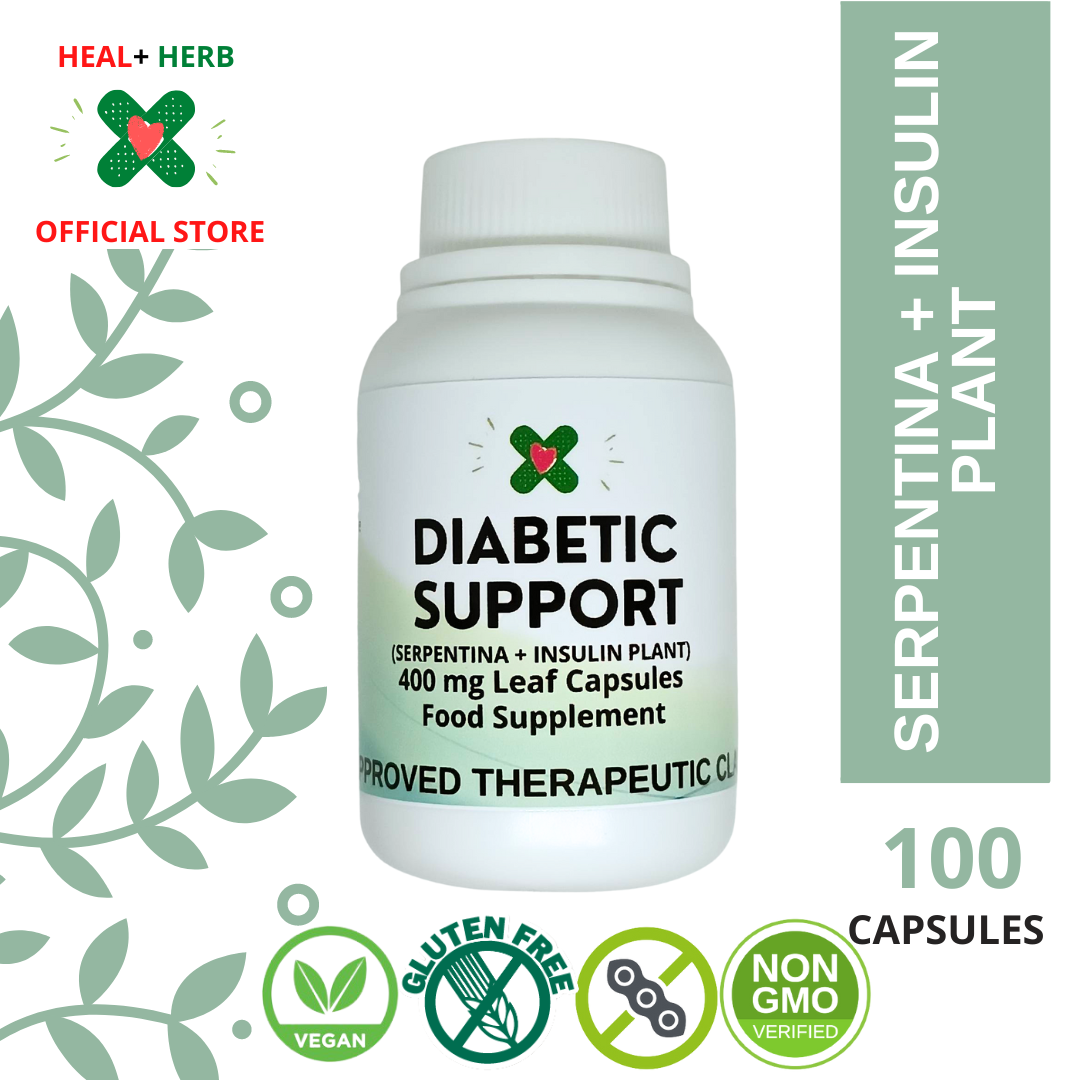 Sentinel Diabetes Support Heal + Herb Diabetic Support Capsule with Serpentina & Insulin Plant ...