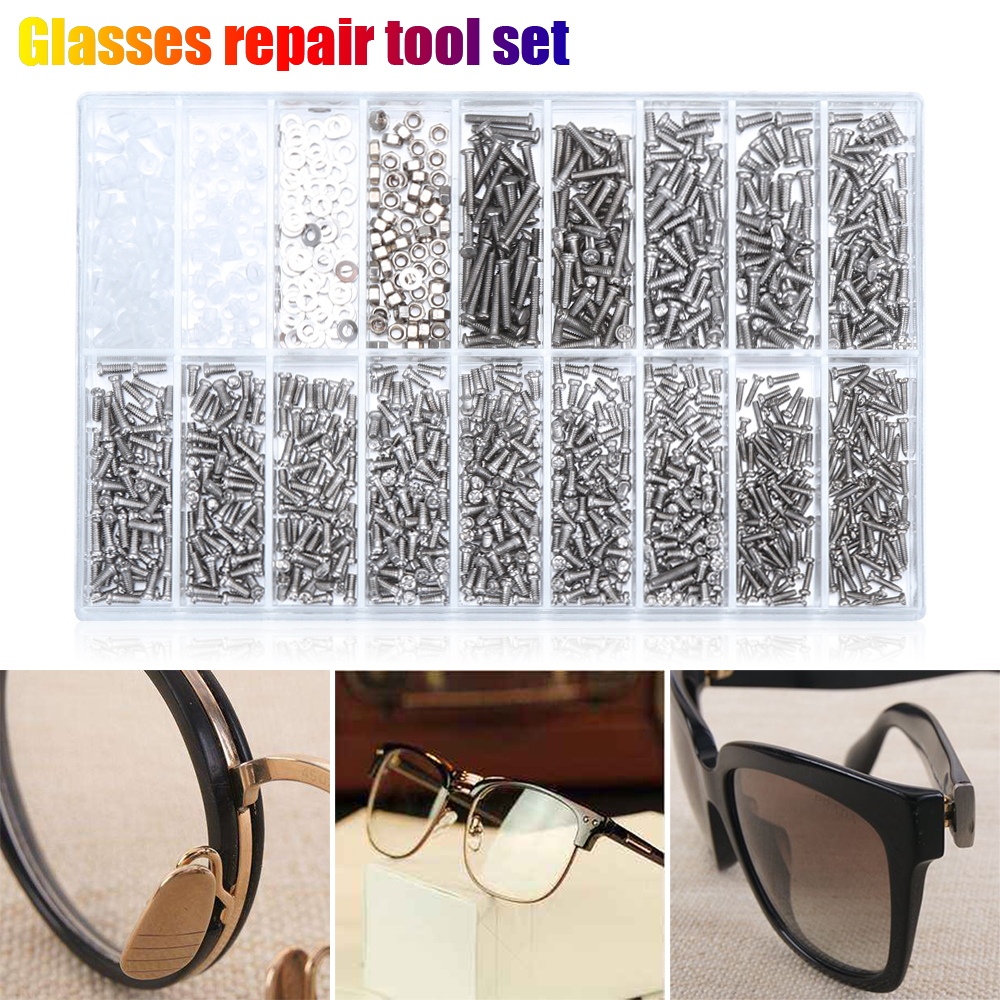 LANFAN 1000PCs แฟชั่นผ้าคอตตอนรุ่น Care เครื่องมือซ่อมไขควงชุดแว่นตาแว่นตากันแดดแว่นตาซ่อมสกรูชุดสารพันน็อตสกรูไขควงชุดสารพัน