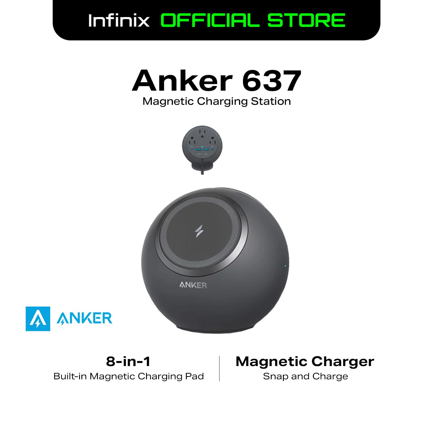 Anker 637 Magnetic Charging Station (MagGo) Magnetic Wireless Charger for  iPhone 13 / iPhone 12 Anker 633 Magnetic Battery - Lazada | Lazada PH