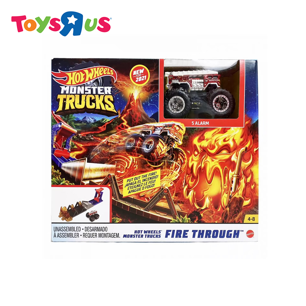 Hot Wheels Monster Trucks Fire Through Playset Lazada PH