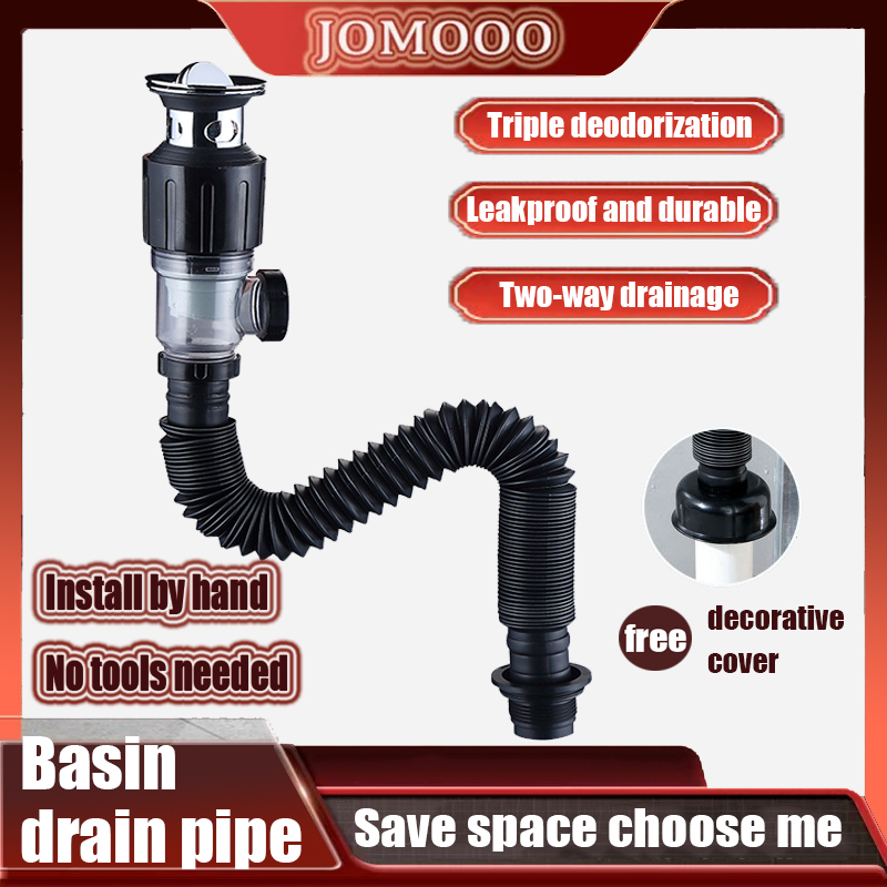 Anti-odor Anti-insects with Flexible P-trap Bathroom Sink Drain Pipe –  mutoosanitary