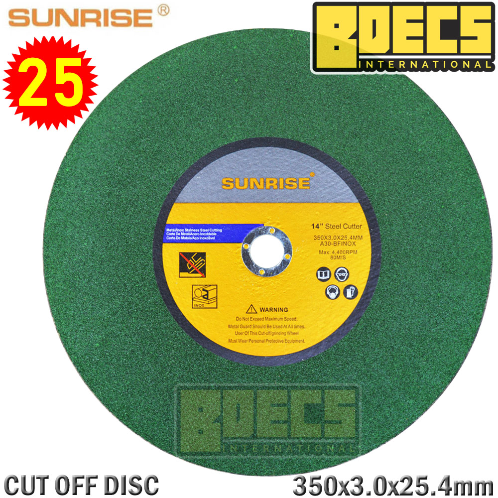 Cut Off Wheel Disc 14" Sunrise Heavy Duty (25pcs) by sfl Lazada PH