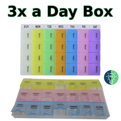 Medicine Pill Box 3 Times a Day Organizer