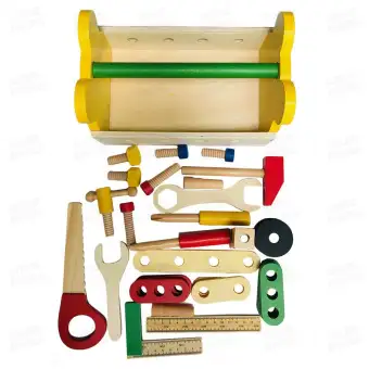 wooden tool box toy
