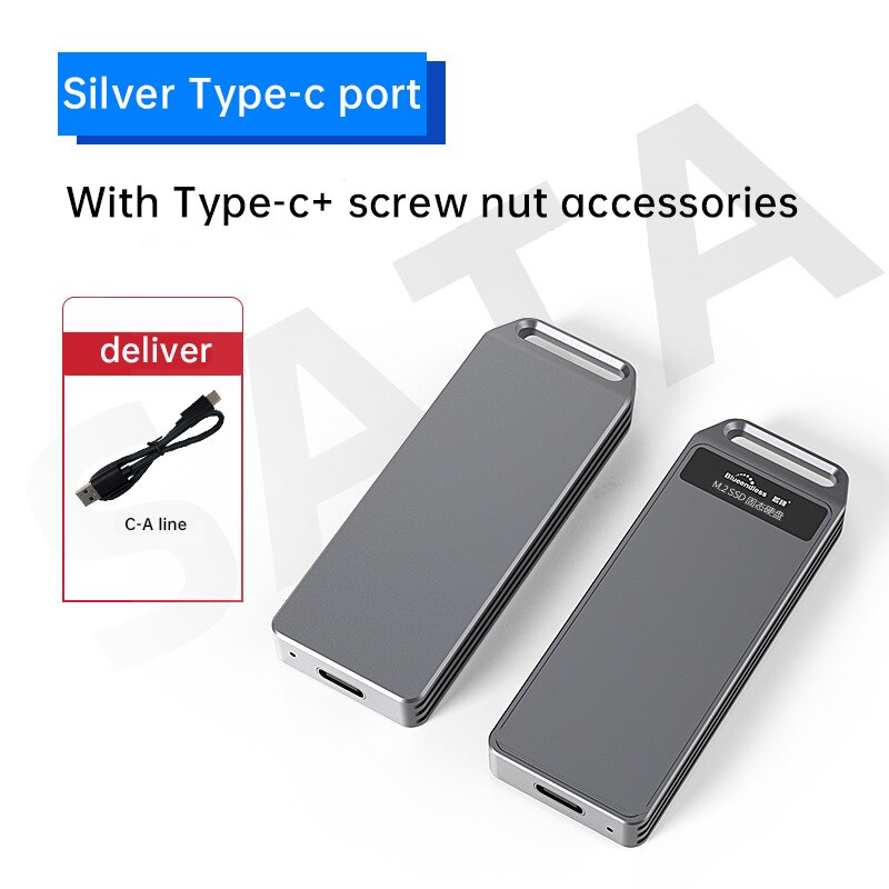 Uthai new m.2 mobile hdd enclosure nvme/sata to usb 3.1 mini solid state hard disk box external 2242 transmission speed 10gbps