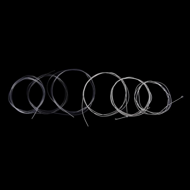 Graceful 6pcs Guitar Strings Nylon Silver Plating Set Super Light for Acoustic Guitar