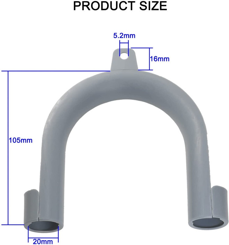 Washing machine drain pipe hook hanger Ushaped bracket fixed thin tube