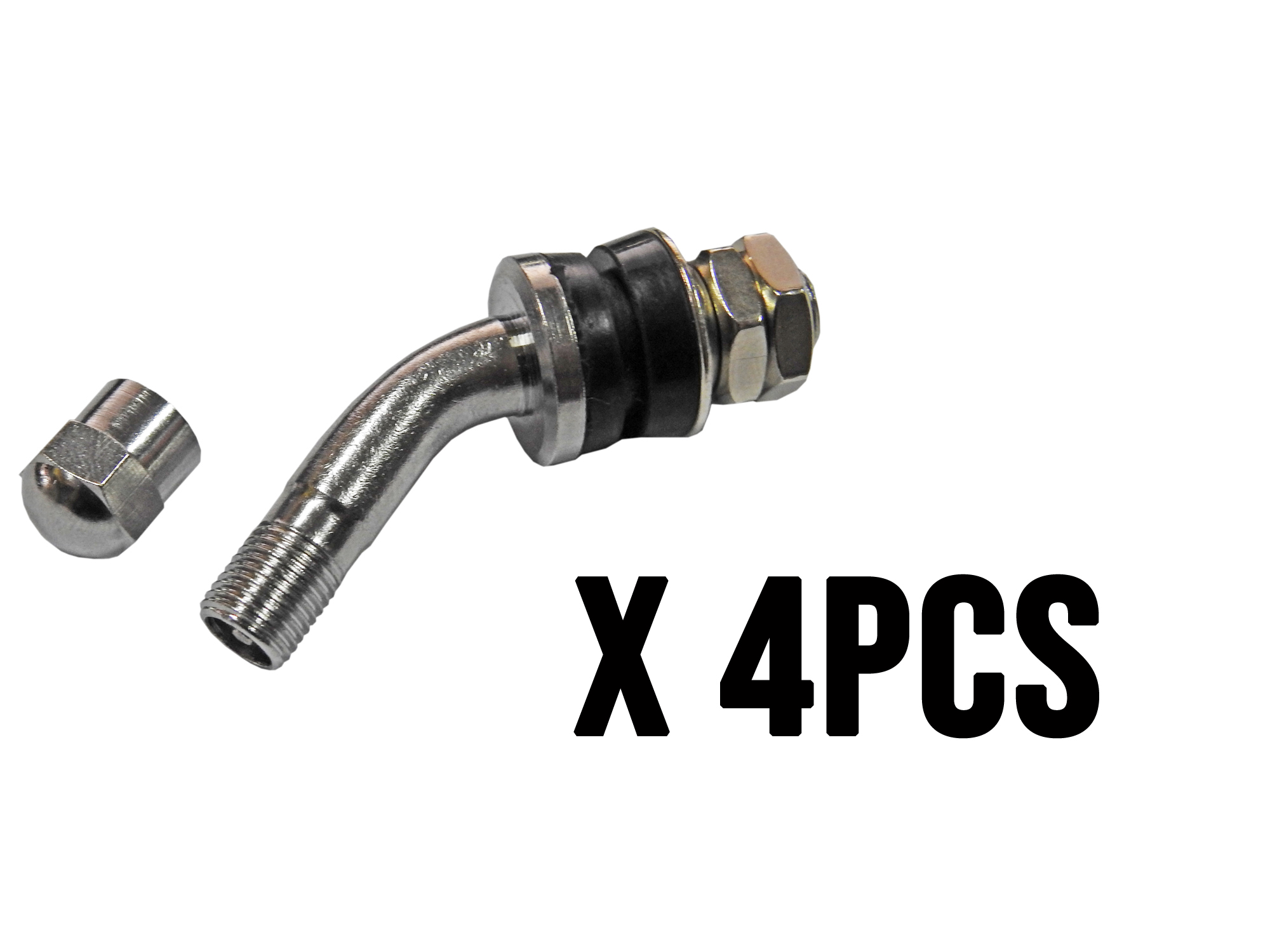 Tubeless Tire Chrome Valve Stem (VS845) Inner Mount LType Stainless