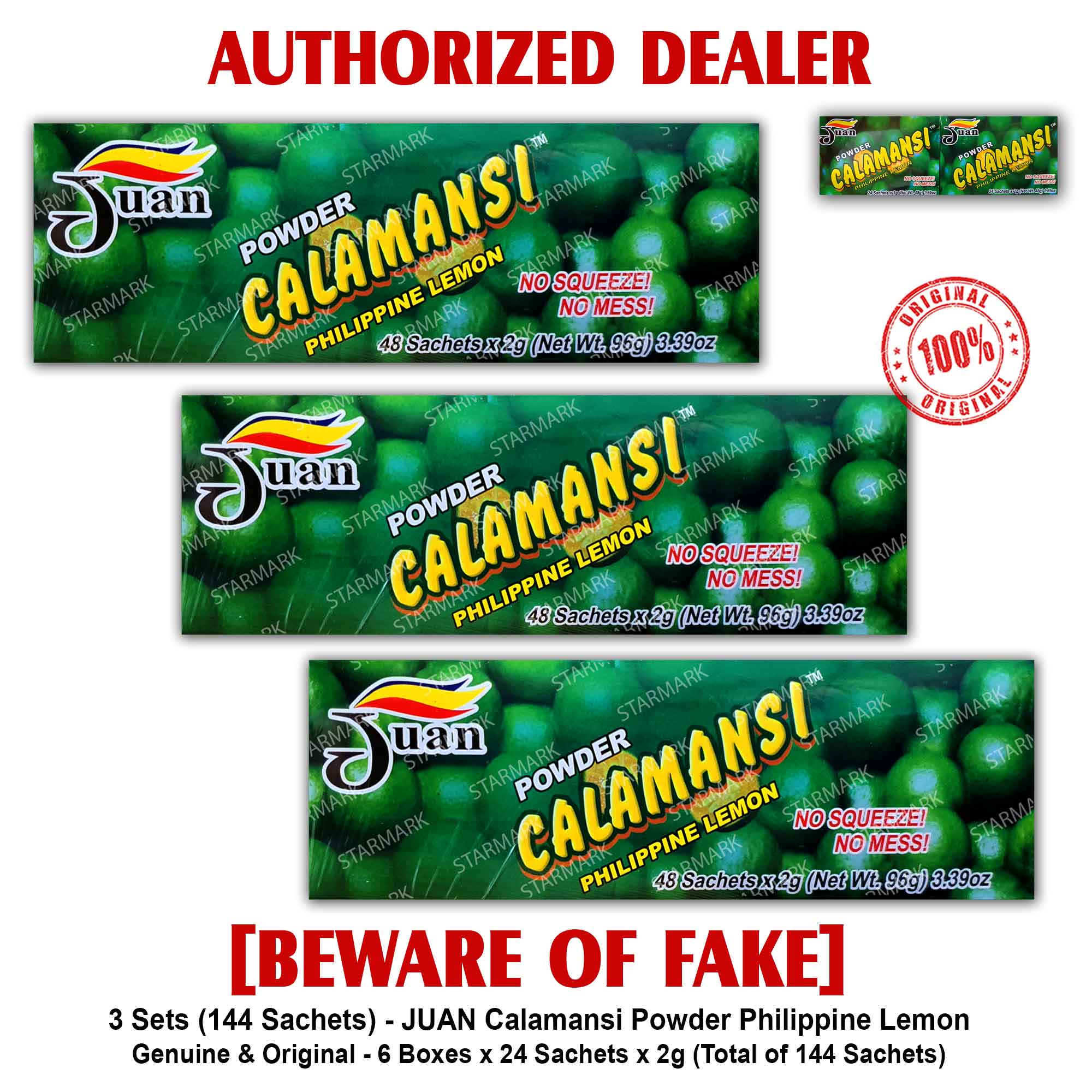 Juan Calamansi Juice Powder Philippine Lemon Powders Kalamansi 6 Boxes